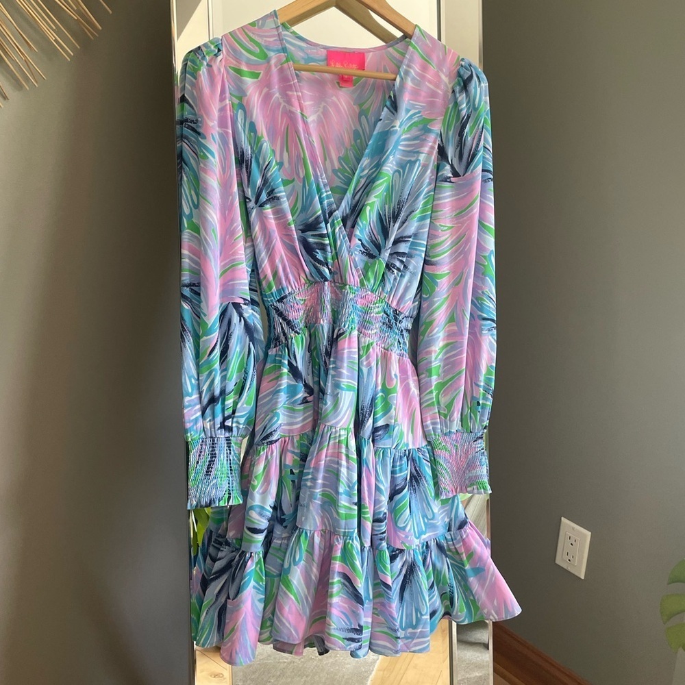 Lilly Pulitzer Helene Tropical Print Mini-Dress size 0